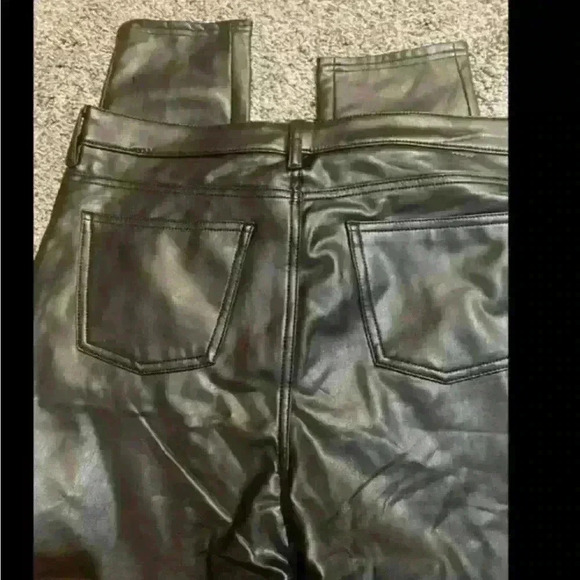 Avec Les Files NwT Anthropologie Leg Faux Leather Pant Black Size M - Picture 2 of 5